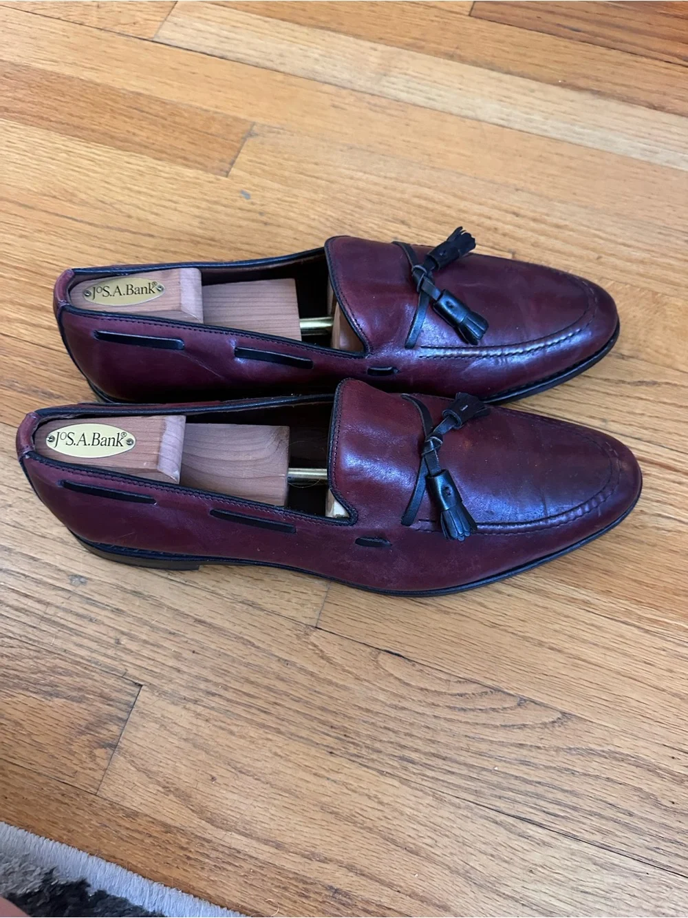 Allen Edmonds Grayson Oxblood Calfskin Loafers